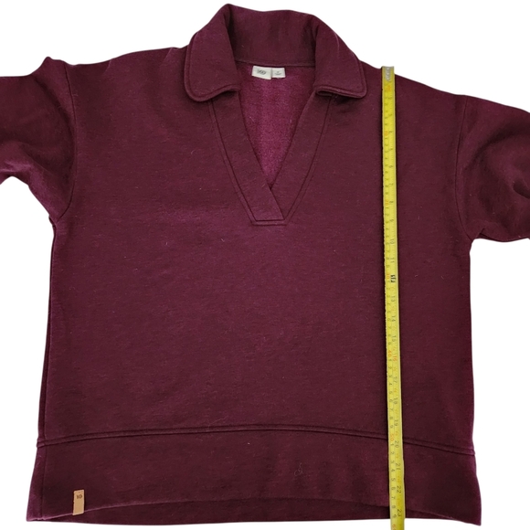 TENTREE Treefleece Grove pullover Sweatshirt color burgundy small - Picture 3 of 14